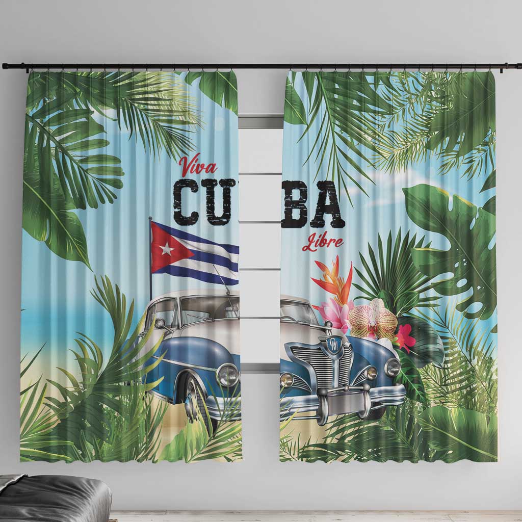 Viva Cuba Libre Window Curtain Libre Car Tropical Style - Wonder Print Shop