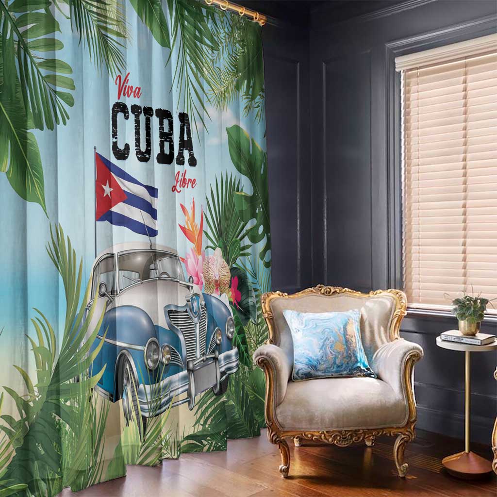 Viva Cuba Libre Window Curtain Libre Car Tropical Style - Wonder Print Shop