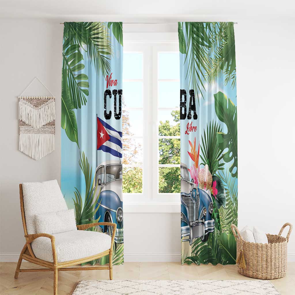 Viva Cuba Libre Window Curtain Libre Car Tropical Style - Wonder Print Shop