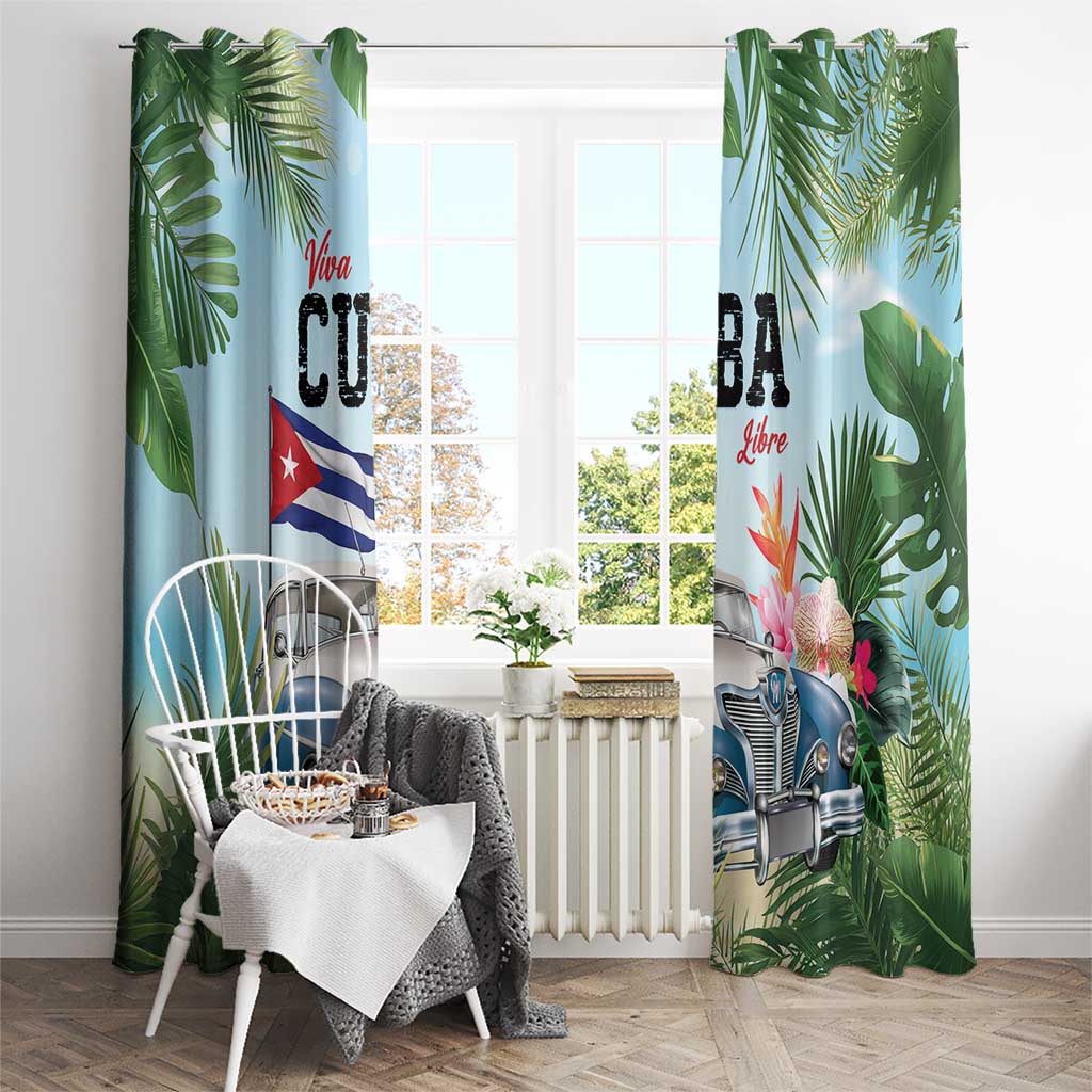 Viva Cuba Libre Window Curtain Libre Car Tropical Style - Wonder Print Shop
