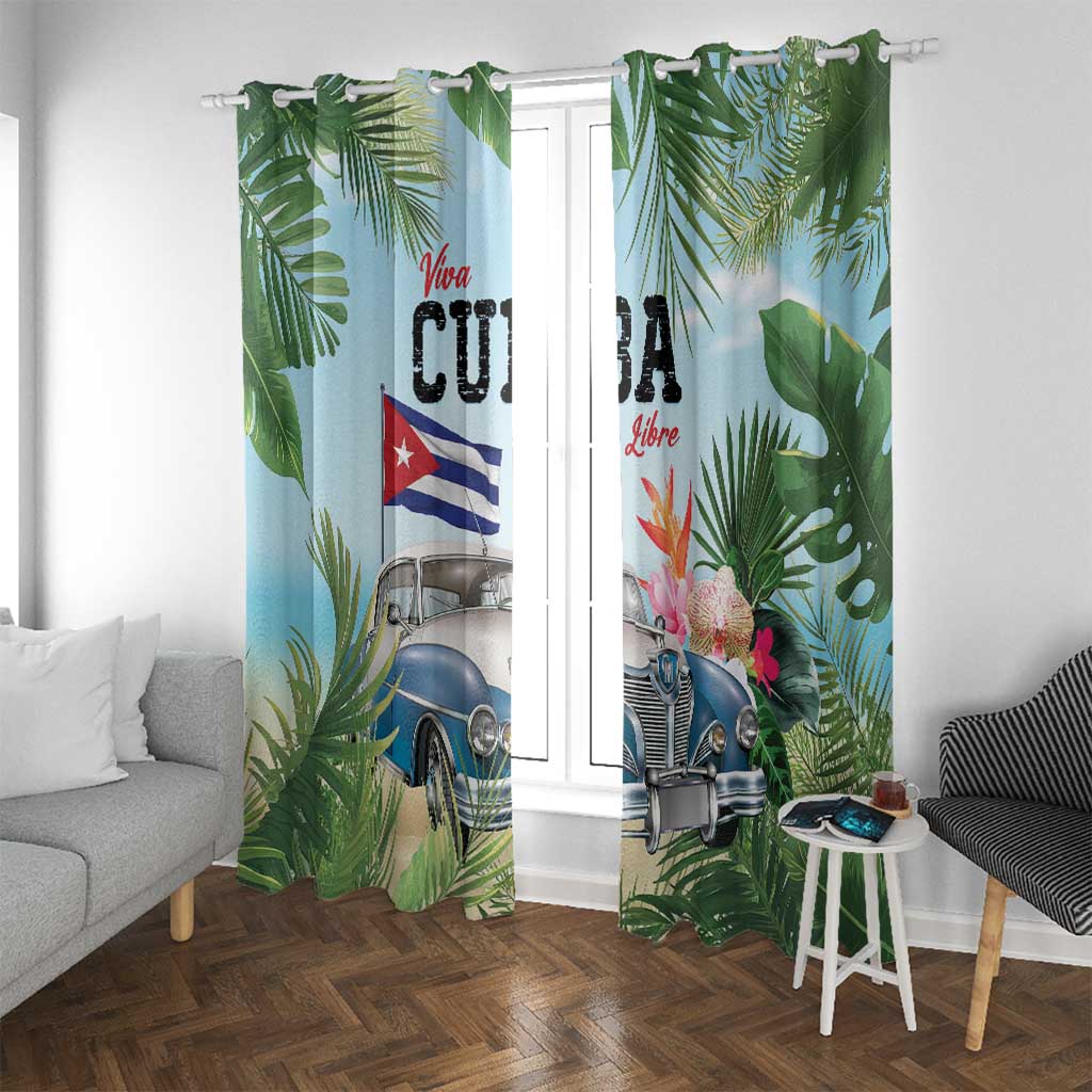 Viva Cuba Libre Window Curtain Libre Car Tropical Style - Wonder Print Shop