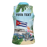 Personalized Viva Cuba Libre Women Sleeveless Polo Shirt Libre Car Tropical Style - Wonder Print Shop