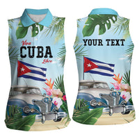 Personalized Viva Cuba Libre Women Sleeveless Polo Shirt Libre Car Tropical Style - Wonder Print Shop
