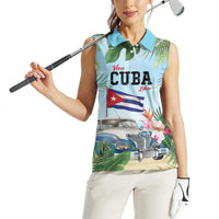 Personalized Viva Cuba Libre Women Sleeveless Polo Shirt Libre Car Tropical Style - Wonder Print Shop