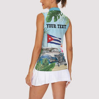Personalized Viva Cuba Libre Women Sleeveless Polo Shirt Libre Car Tropical Style - Wonder Print Shop