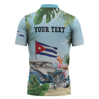 Personalized Viva Cuba Libre Zipper Polo Shirt Libre Car Tropical Style - Wonder Print Shop