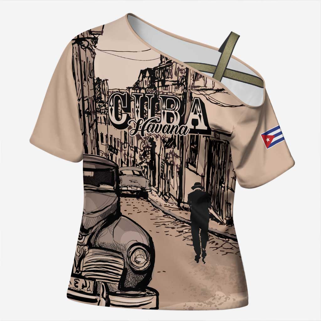 Personalized Cuba Havana Cross Shoulder Shirt Libre Car Retro Style - Wonder Print Shop