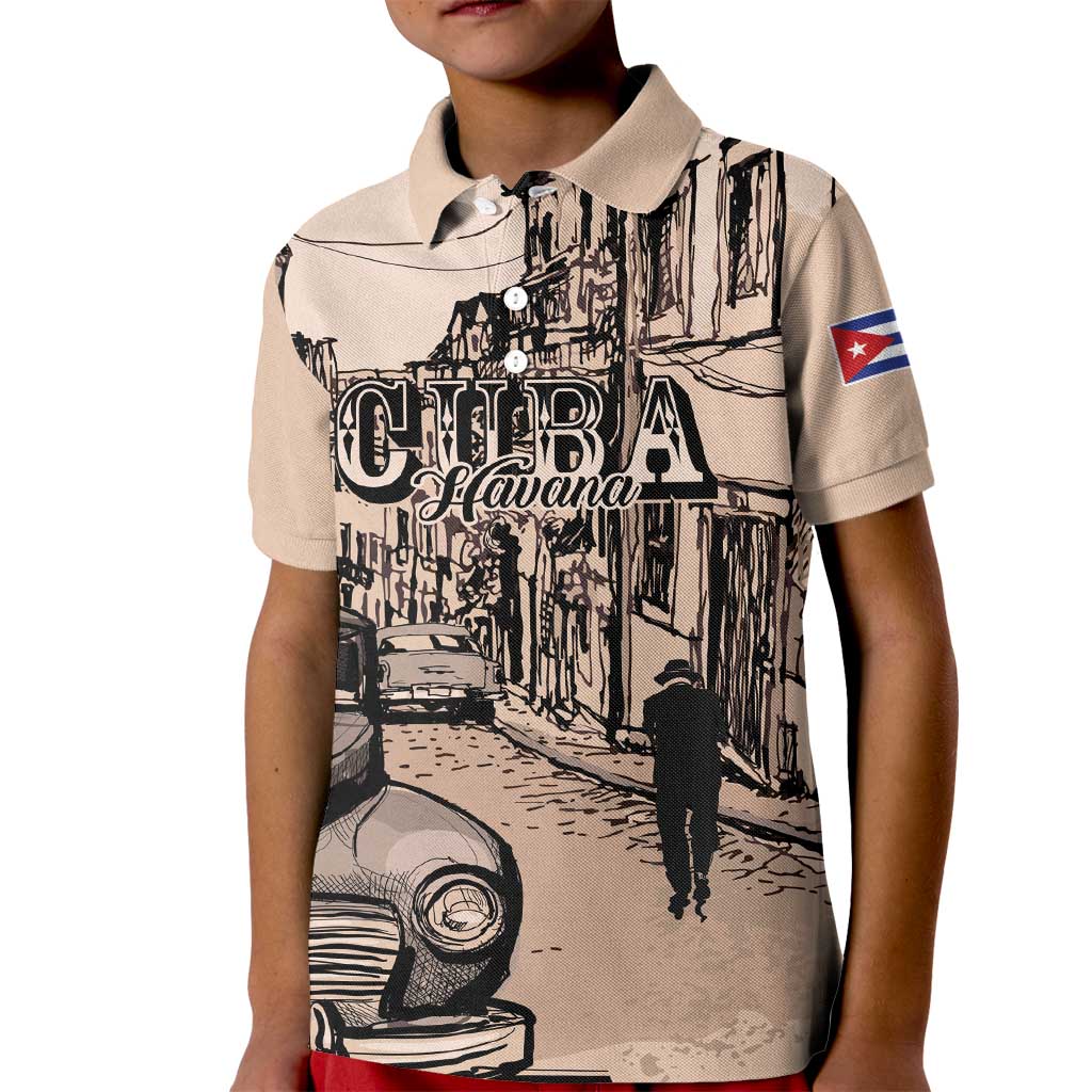 Personalized Cuba Havana Kid Polo Shirt Libre Car Retro Style - Wonder Print Shop