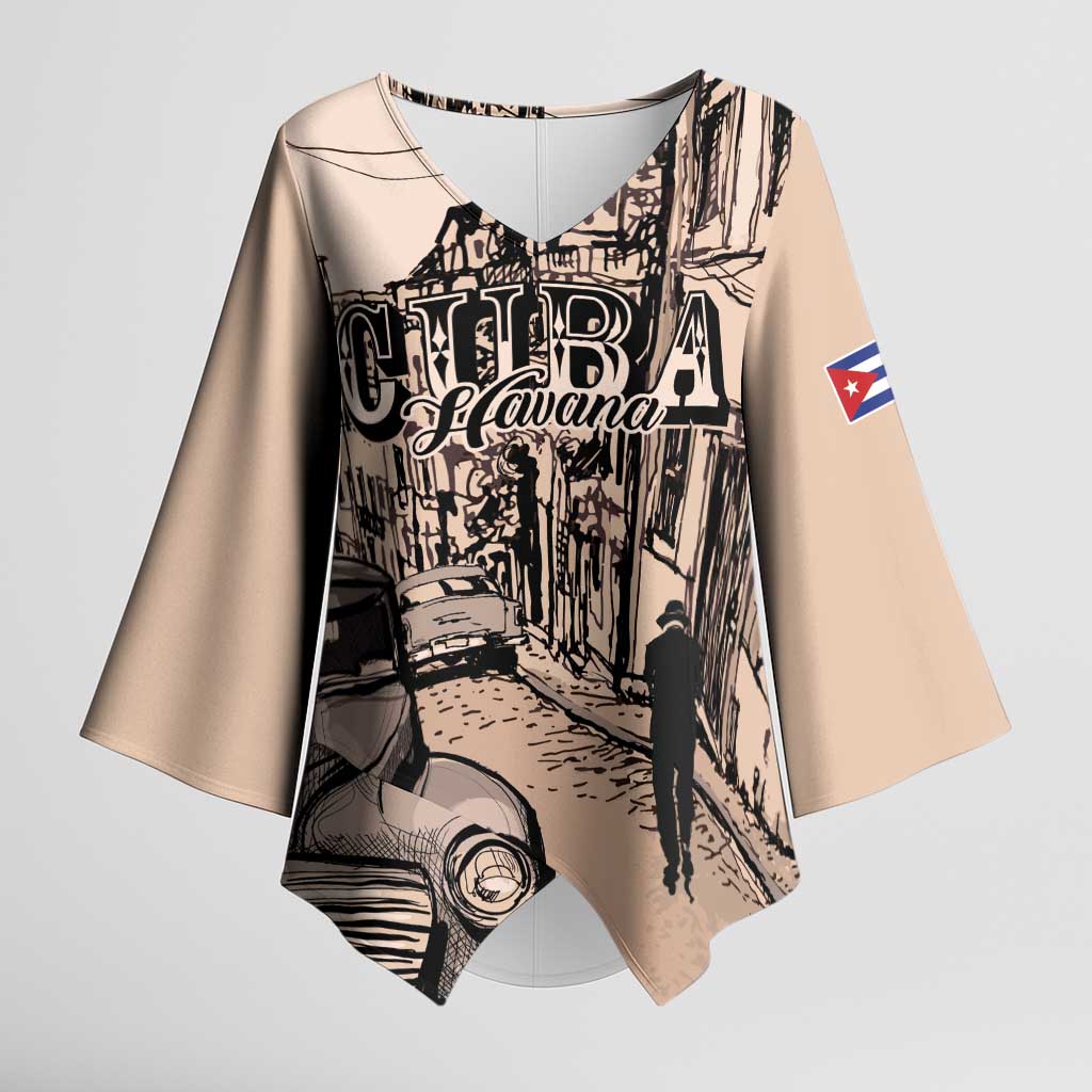 Personalized Cuba Havana Kimono Sleeve Blouse Libre Car Retro Style - Wonder Print Shop