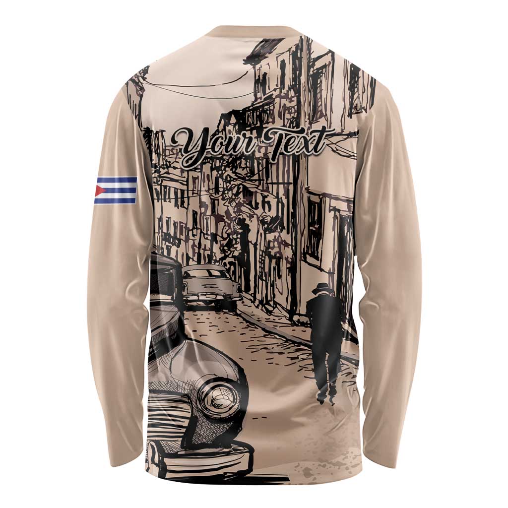 Personalized Cuba Havana Long Sleeve Shirt Libre Car Retro Style - Wonder Print Shop