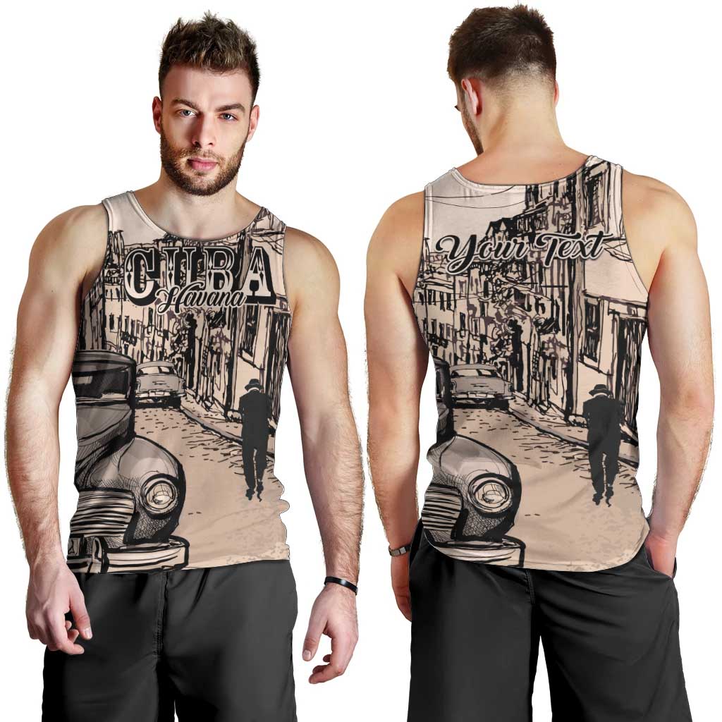 Personalized Cuba Havana Men Tank Top Libre Car Retro Style - Wonder Print Shop