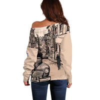 Personalized Cuba Havana Off Shoulder Sweater Libre Car Retro Style - Wonder Print Shop