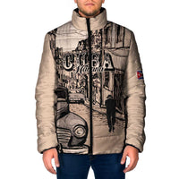 Personalized Cuba Havana Padded Jacket Libre Car Retro Style - Wonder Print Shop