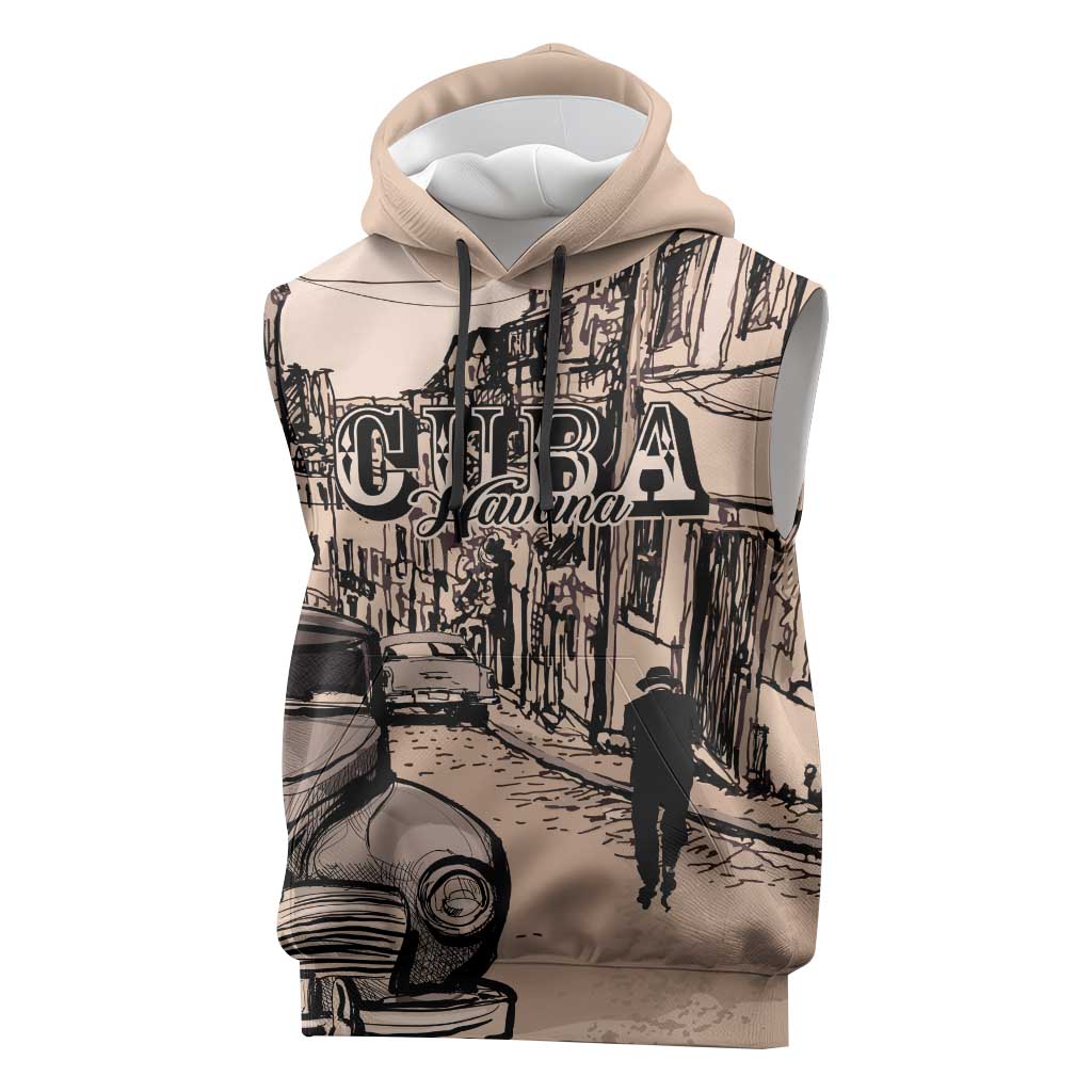 Personalized Cuba Havana Sleeveless Hoodie Libre Car Retro Style - Wonder Print Shop