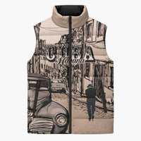 Personalized Cuba Havana Sleeveless Puffer Jacket Libre Car Retro Style - Wonder Print Shop