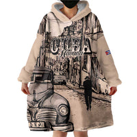 Personalized Cuba Havana Wearable Blanket Hoodie Libre Car Retro Style - Wonder Print Shop