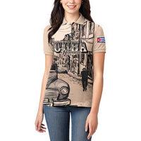 Personalized Cuba Havana Women Polo Shirt Libre Car Retro Style - Wonder Print Shop