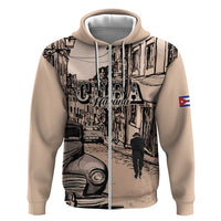 Personalized Cuba Havana Zip Hoodie Libre Car Retro Style - Wonder Print Shop