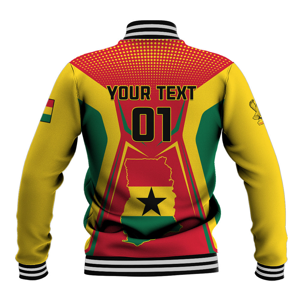 Ghana Football Baseball Jacket I Love Black Stars - Wonder Print Shop
