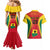 Ghana Football Couples Matching Mermaid Dress and Hawaiian Shirt I Love Black Stars
