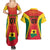 Ghana Football Couples Matching Summer Maxi Dress and Hawaiian Shirt I Love Black Stars
