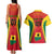 Ghana Football Couples Matching Tank Maxi Dress and Hawaiian Shirt I Love Black Stars