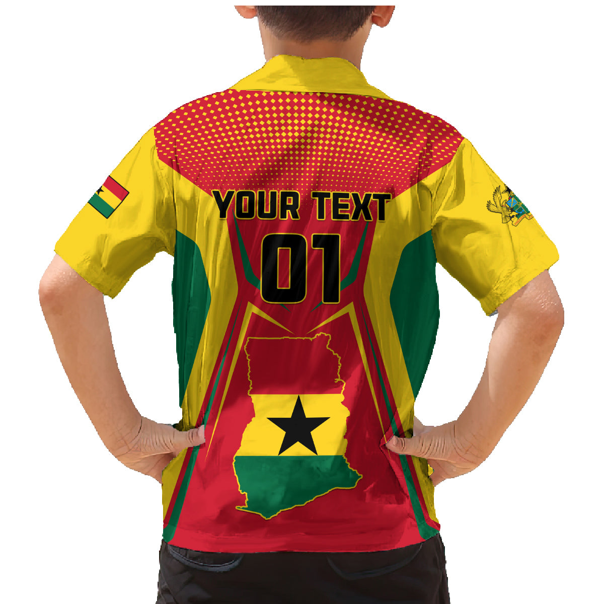Ghana Football Family Matching Mermaid Dress and Hawaiian Shirt I Love Black Stars - Wonder Print Shop