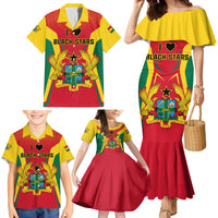 Ghana Football Family Matching Mermaid Dress and Hawaiian Shirt I Love Black Stars - Wonder Print Shop