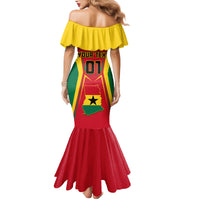 Ghana Football Family Matching Mermaid Dress and Hawaiian Shirt I Love Black Stars - Wonder Print Shop