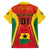 Ghana Football Family Matching Off Shoulder Long Sleeve Dress and Hawaiian Shirt I Love Black Stars