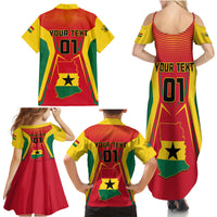 Ghana Football Family Matching Summer Maxi Dress and Hawaiian Shirt I Love Black Stars - Wonder Print Shop