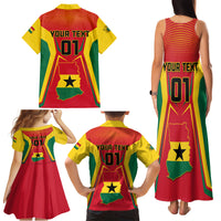 Ghana Football Family Matching Tank Maxi Dress and Hawaiian Shirt I Love Black Stars - Wonder Print Shop