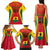 Ghana Football Family Matching Tank Maxi Dress and Hawaiian Shirt I Love Black Stars