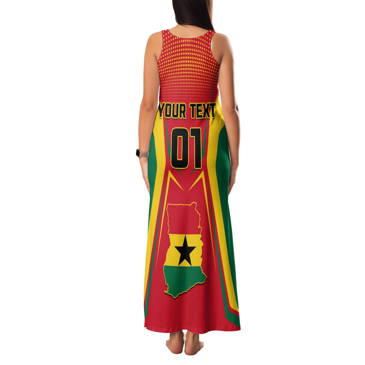 Ghana Football Family Matching Tank Maxi Dress and Hawaiian Shirt I Love Black Stars - Wonder Print Shop