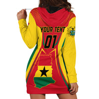 Ghana Football Hoodie Dress I Love Black Stars - Wonder Print Shop