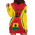 Ghana Football Hoodie Dress I Love Black Stars
