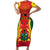 Ghana Football Short Sleeve Bodycon Dress I Love Black Stars