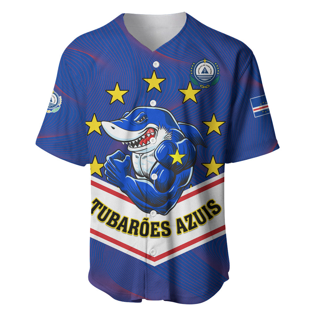Cape Verde Football Baseball Jersey Come On Tubaroes Azuis - Wonder Print Shop