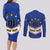 Cape Verde Football Couples Matching Long Sleeve Bodycon Dress and Long Sleeve Button Shirt Come On Tubaroes Azuis - Wonder Print Shop