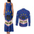 Cape Verde Football Couples Matching Tank Maxi Dress and Long Sleeve Button Shirt Come On Tubaroes Azuis - Wonder Print Shop