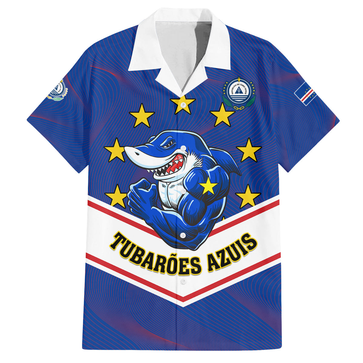Cape Verde Football Family Matching Long Sleeve Bodycon Dress and Hawaiian Shirt Come On Tubaroes Azuis - Wonder Print Shop