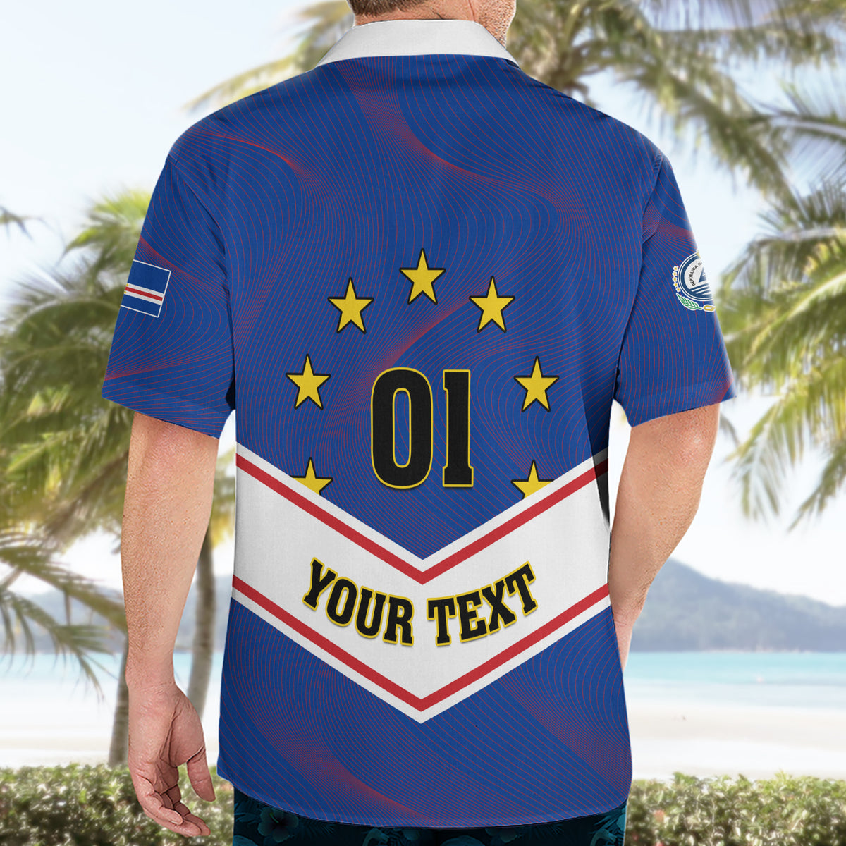 Cape Verde Football Hawaiian Shirt Come On Tubaroes Azuis - Wonder Print Shop