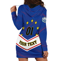 Cape Verde Football Hoodie Dress Come On Tubaroes Azuis - Wonder Print Shop