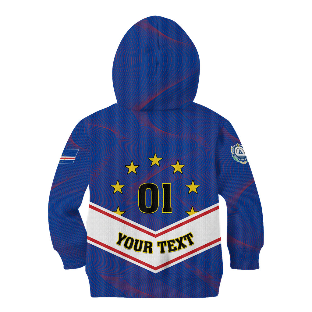 Cape Verde Football Kid Hoodie Come On Tubaroes Azuis - Wonder Print Shop
