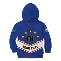 Cape Verde Football Kid Hoodie Come On Tubaroes Azuis - Wonder Print Shop