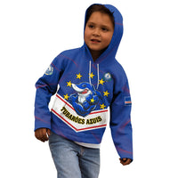 Cape Verde Football Kid Hoodie Come On Tubaroes Azuis - Wonder Print Shop