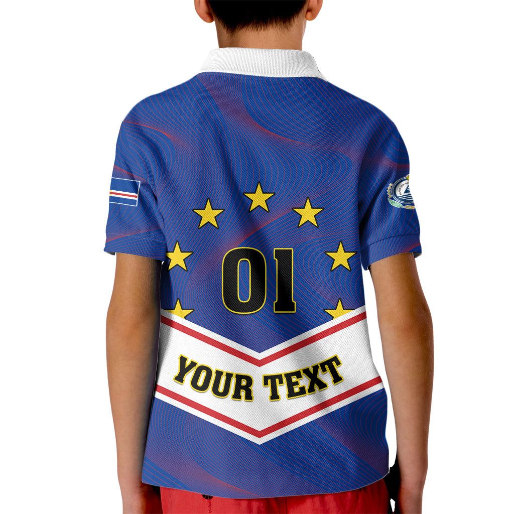Cape Verde Football Kid Polo Shirt Come On Tubaroes Azuis - Wonder Print Shop