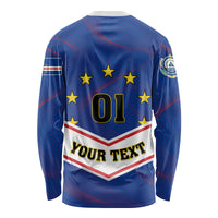 Cape Verde Football Long Sleeve Shirt Come On Tubaroes Azuis - Wonder Print Shop
