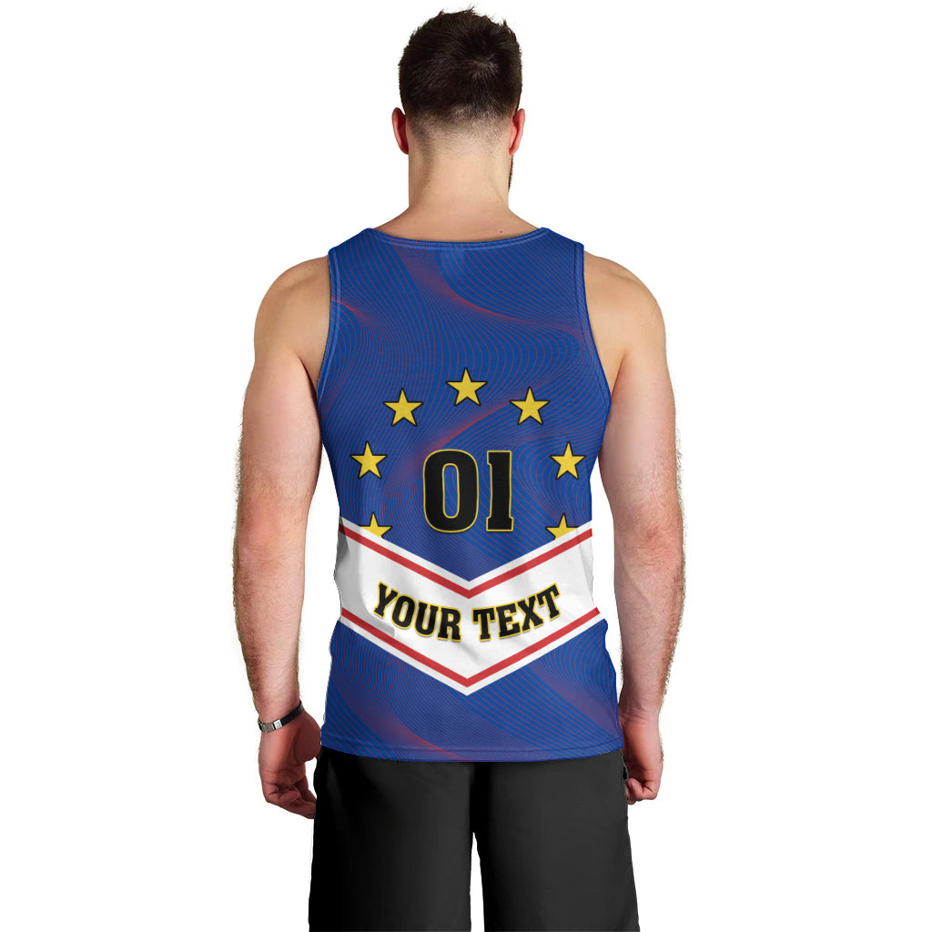 Cape Verde Football Men Tank Top Come On Tubaroes Azuis - Wonder Print Shop