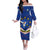 Cape Verde Football Off The Shoulder Long Sleeve Dress Come On Tubaroes Azuis - Wonder Print Shop